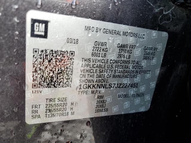 2018 GMC ACADIA SLT - 1GKKNNLS7JZ227451