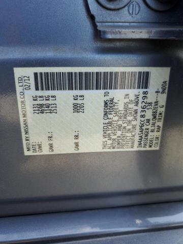 2012 NISSAN MAXIMA S - 1N4AA5AP6CC836298