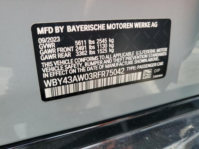 2024 BMW I4 EDRIVE WBY43AW03RFR75042