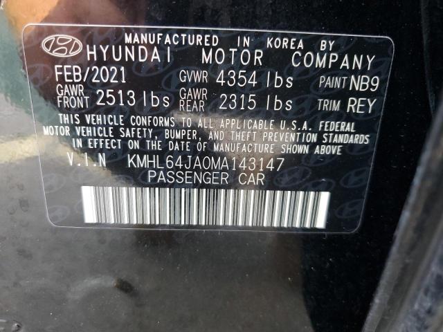 2021 HYUNDAI SONATA SEL - KMHL64JA0MA143147