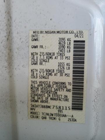 2021 NISSAN ROGUE SV - 5N1AT3BB8MC758115