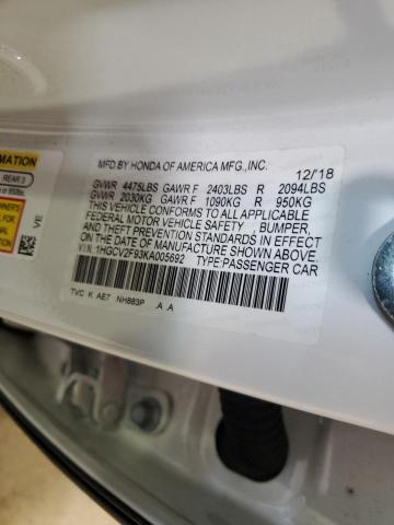 2019 HONDA ACCORD TOU - 1HGCV2F93KA005692