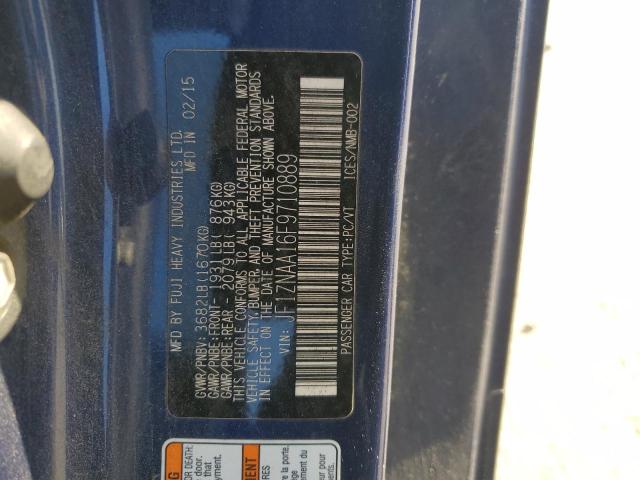 2015 TOYOTA SCION FR-S JF1ZNAA16F9710889