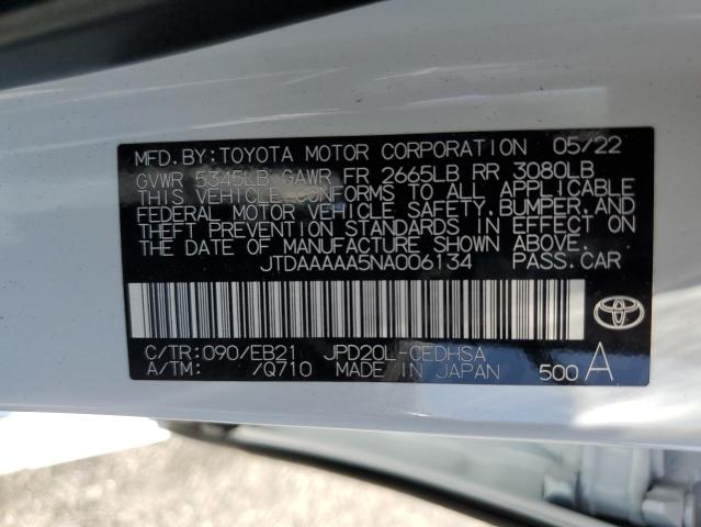 2022 TOYOTA MIRAI LE JTDAAAAA5NA006134