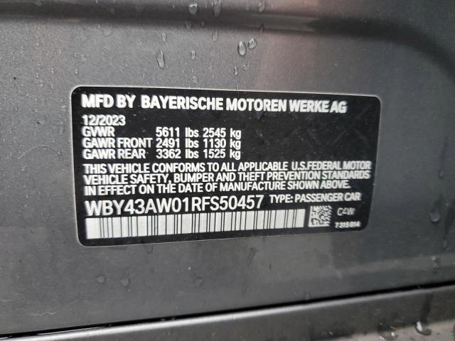 2024 BMW I4 EDRIVE WBY43AW01RFS50457