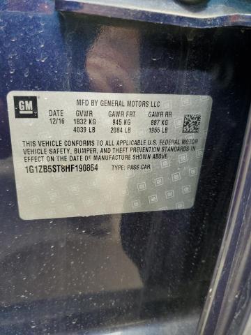 2017 CHEVROLET MALIBU LS 1G1ZB5ST8HF190864