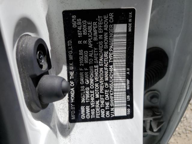 2018 HONDA CIVIC EX - SHHFK7H55JU421484