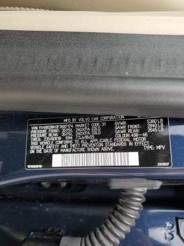 2015 VOLVO XC60 T6 PR YV4902RK0F2687174