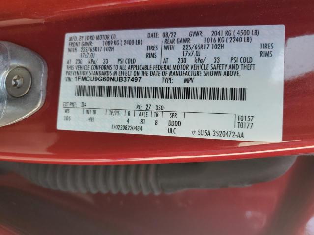 2022 FORD ESCAPE SE - 1FMCU9G60NUB37497
