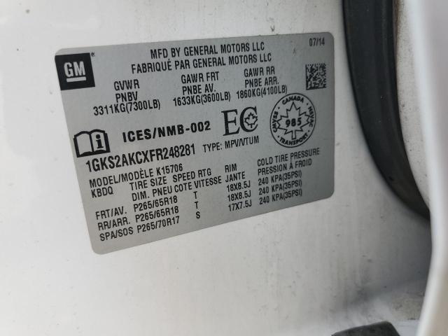 2015 GMC YUKON SLE - 1GKS2AKCXFR248281