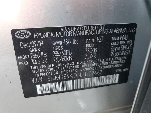 2020 HYUNDAI SANTA FE S - 5NMS33AD5LH209662