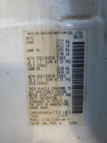 2020 NISSAN FRONTIER S - 1N6ED0EB4LN711581