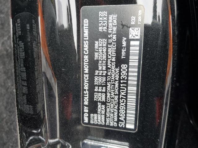 2019 ROLLS-ROYCE CULLINAN SLA689X57KU113908