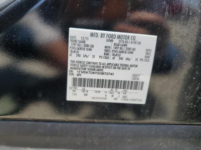 2016 FORD EXPLORER X - 1FM5K7D87GGB72743
