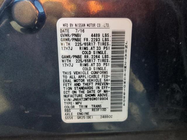 2016 NISSAN ROGUE S - JN8AT2MT6GW019904
