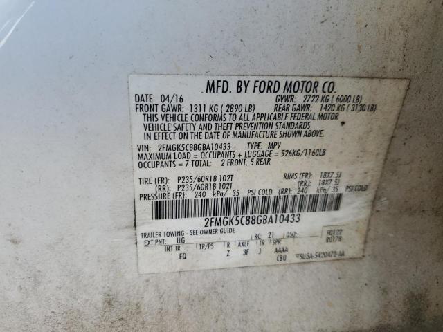 2016 FORD FLEX SEL - 2FMGK5C88GBA10433