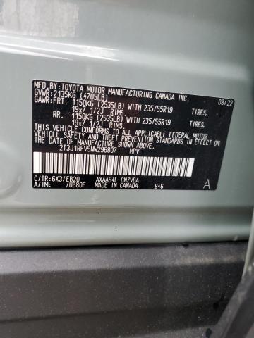 2022 TOYOTA RAV4 ADVEN 2T3J1RFV5NW296807