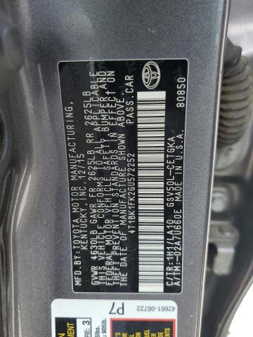 2016 TOYOTA CAMRY XSE - 4T1BK1FK2GU572252