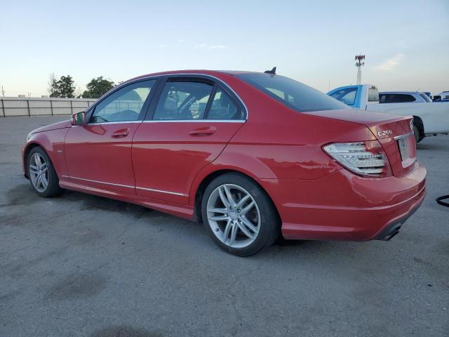 MERCEDES-BENZ C 250 2012 red  gas WDDGF4HB7CR237214 photo #3