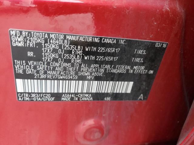 2016 TOYOTA RAV4 XLE - 2T3RFREV7GW469459