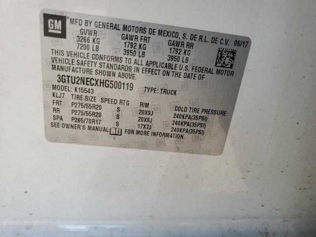 2017 GMC SIERRA K15 - 3GTU2NECXHG500119