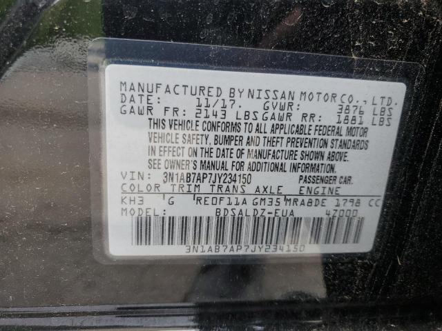 2018 NISSAN SENTRA S 3N1AB7AP7JY234150