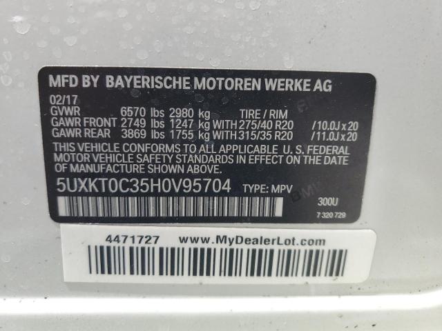 2017 BMW X5 XDR40E 5UXKT0C35H0V95704