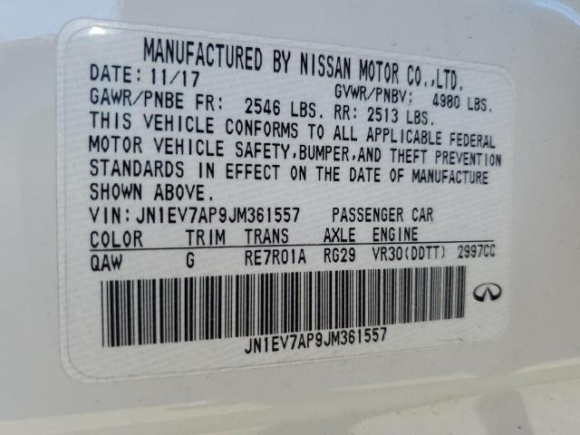 2018 INFINITI Q50 LUXE - JN1EV7AP9JM361557
