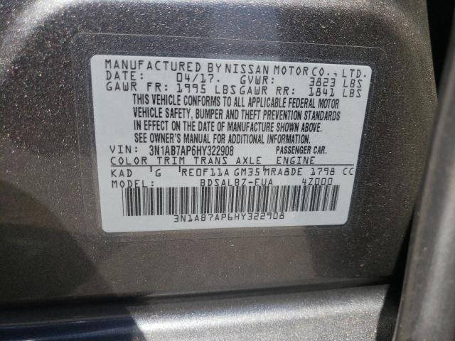 2017 NISSAN SENTRA S - 3N1AB7AP6HY322908