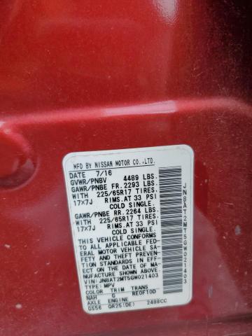 2016 NISSAN ROGUE S - JN8AT2MT5GW021403