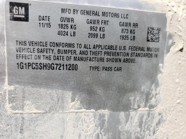 2016 CHEVROLET CRUZE LIMI - 1G1PC5SH9G7211200