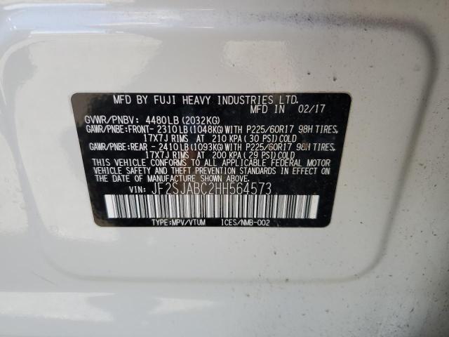 2017 SUBARU FORESTER 2.5I JF2SJABC2HH564573