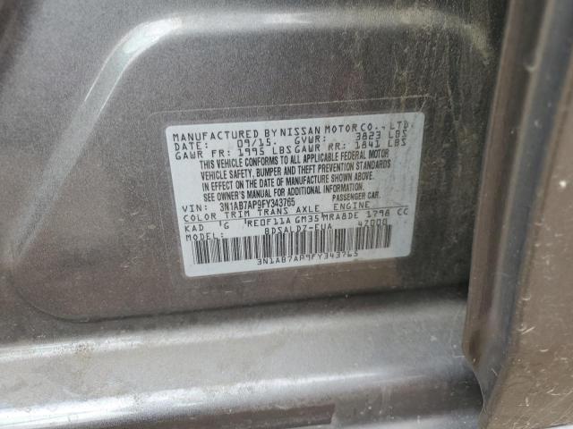 2015 NISSAN SENTRA S - 3N1AB7AP9FY343765
