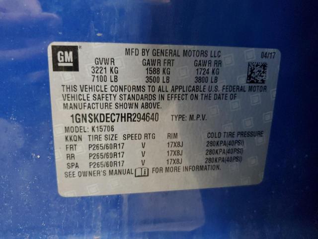 2017 CHEVROLET TAHOE POLI 1GNSKDEC7HR294640