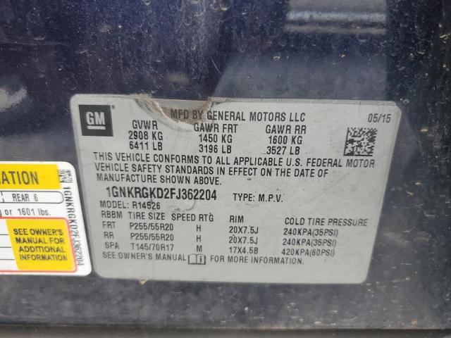 2015 CHEVROLET TRAVERSE L - 1GNKRGKD2FJ362204