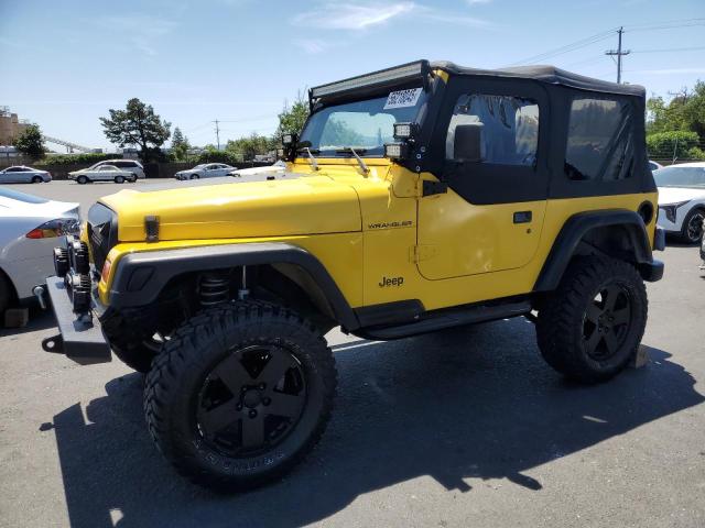 JEEP WRANGLER / 2000 yellow 2dr spor gas 1J4FA29P4YP798020 photo #1
