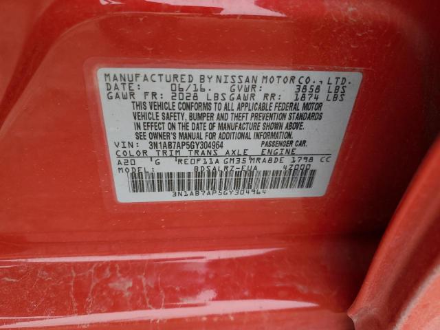 2016 NISSAN SENTRA S - 3N1AB7AP5GY304964