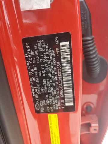 2022 HYUNDAI KONA N BAS KM8KH3AC0NU003388