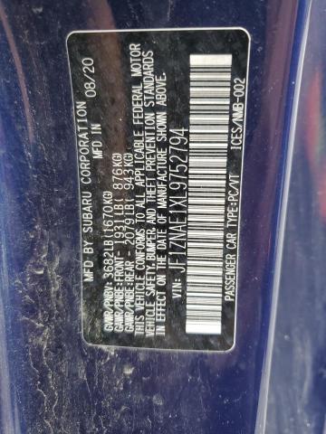 2020 TOYOTA 86 GT JF1ZNAE1XL9752794