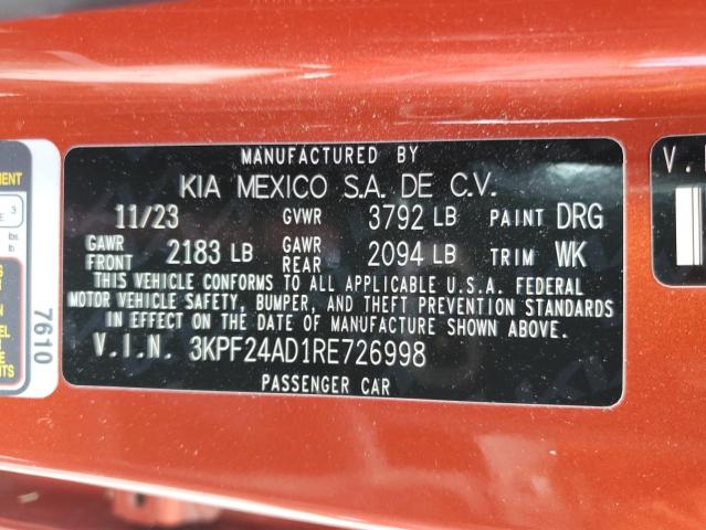 2024 KIA FORTE LX - 3KPF24AD1RE726998