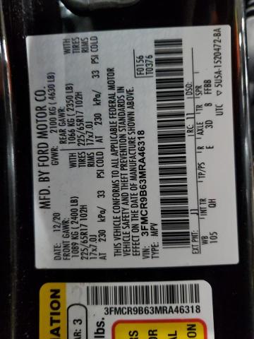2021 FORD BRONCO SPO 3FMCR9B63MRA46318