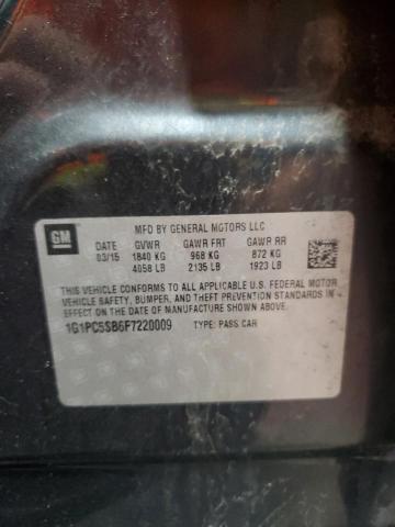 2015 CHEVROLET CRUZE LT - 1G1PC5SB6F7220009