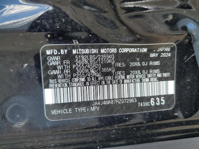 2024 MITSUBISHI OUTLANDER JA4J4WA87RZ072963