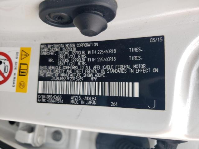 2015 LEXUS NX 300H JTJBJRBZ7F2015269