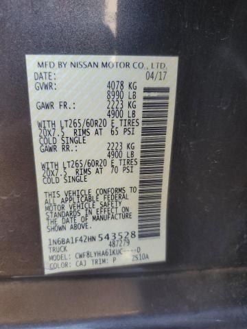 2017 NISSAN TITAN XD S - 1N6BA1F42HN543528