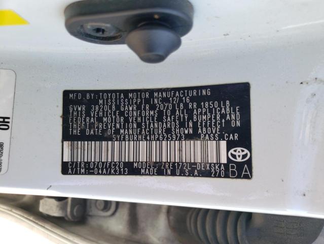 2017 TOYOTA COROLLA L - 5YFBURHE4HP625973
