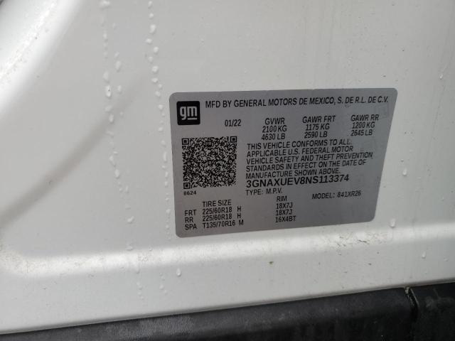 2022 CHEVROLET EQUINOX LT - 3GNAXUEV8NS113374