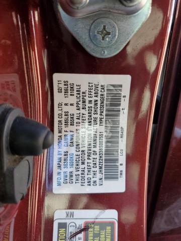 2011 HONDA INSIGHT - JHMZE2H33BS007551