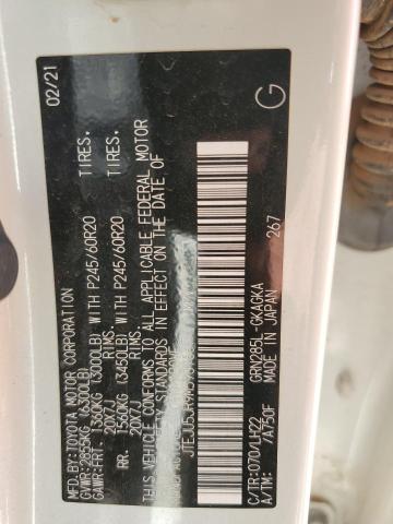 2021 TOYOTA 4RUNNER NI - JTEJU5JR9M5909667