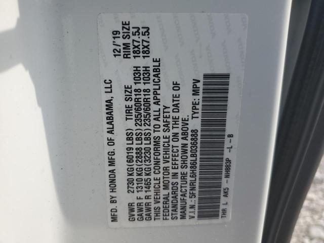 2020 HONDA ODYSSEY TO 5FNRL6H86LB036888
